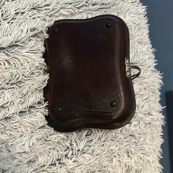 Vintage Brown Wooden Tray with Handle - Picture 5 of 6
